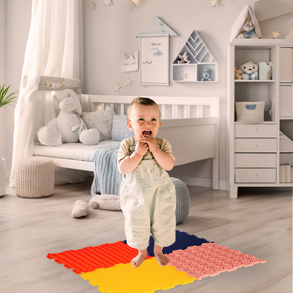 Sensory Play Mat with Textured Tiles – 8-Piece Set 2+