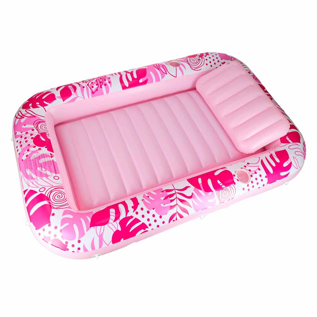Dmuchany fotel basenowy z poduszką – różowy 175 × 115 cm