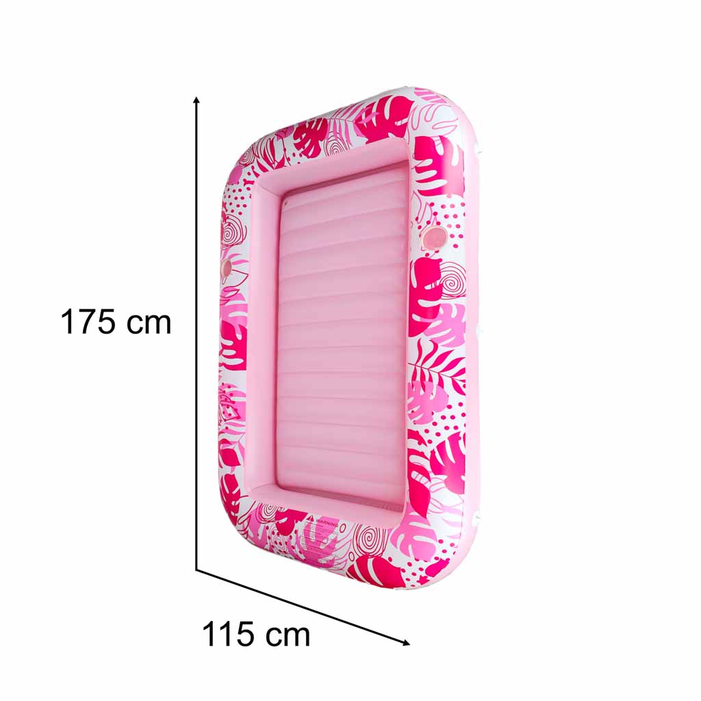Dmuchany fotel basenowy z poduszką – różowy 175 × 115 cm