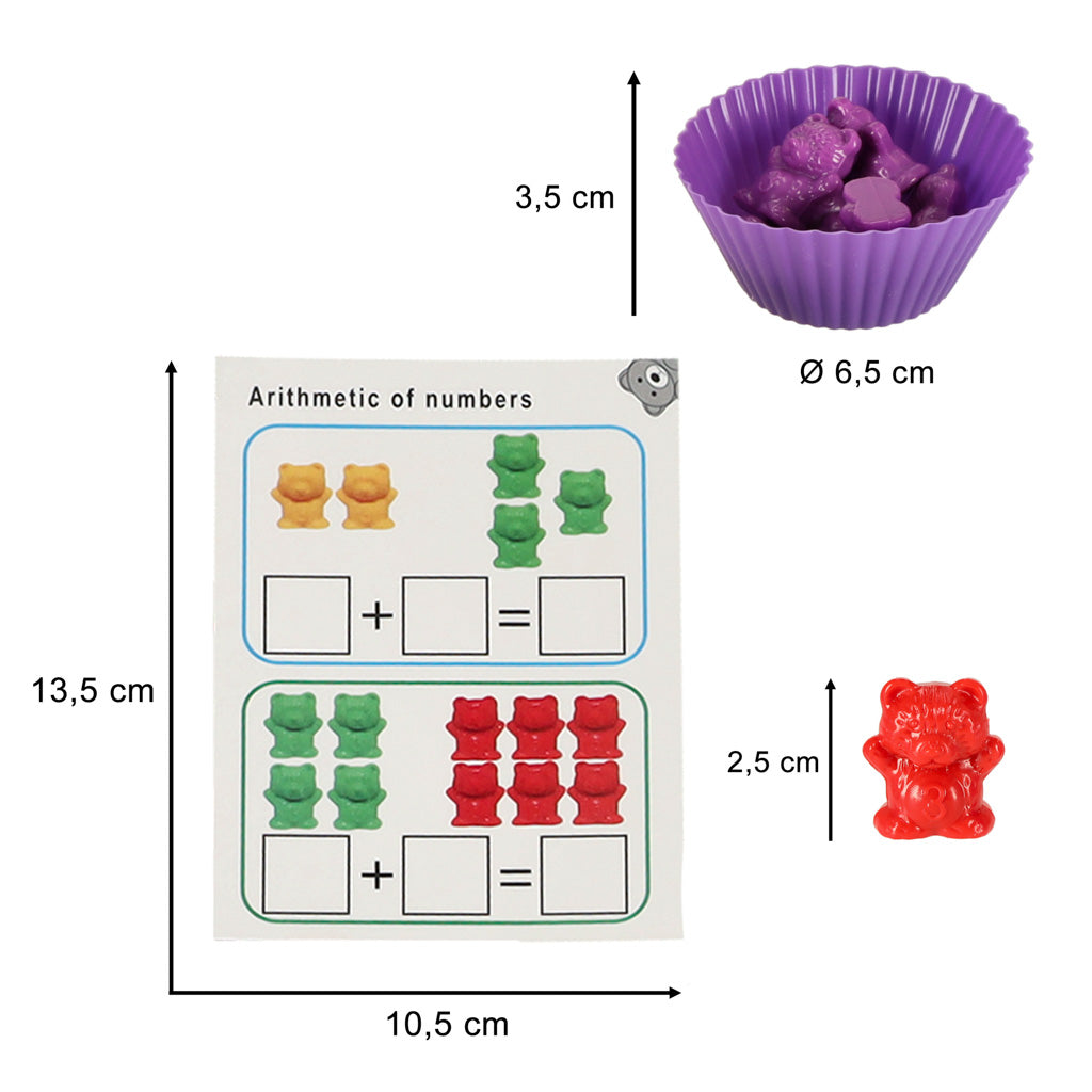 Counting Bears Sorting Set – 44-Piece Montessori Math Toy