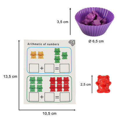 Counting Bears Sorting Set – 44-Piece Montessori Math Toy