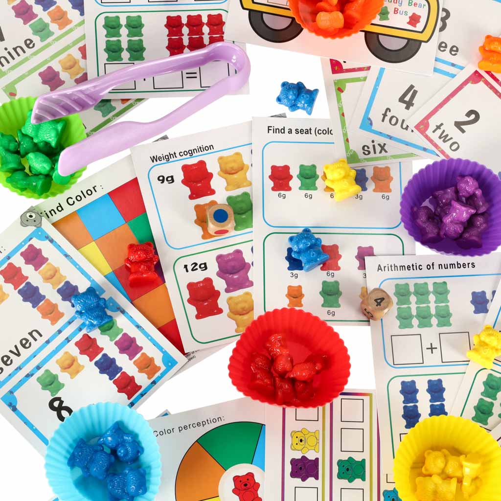 Counting Bears Sorting Set – 44-Piece Montessori Math Toy