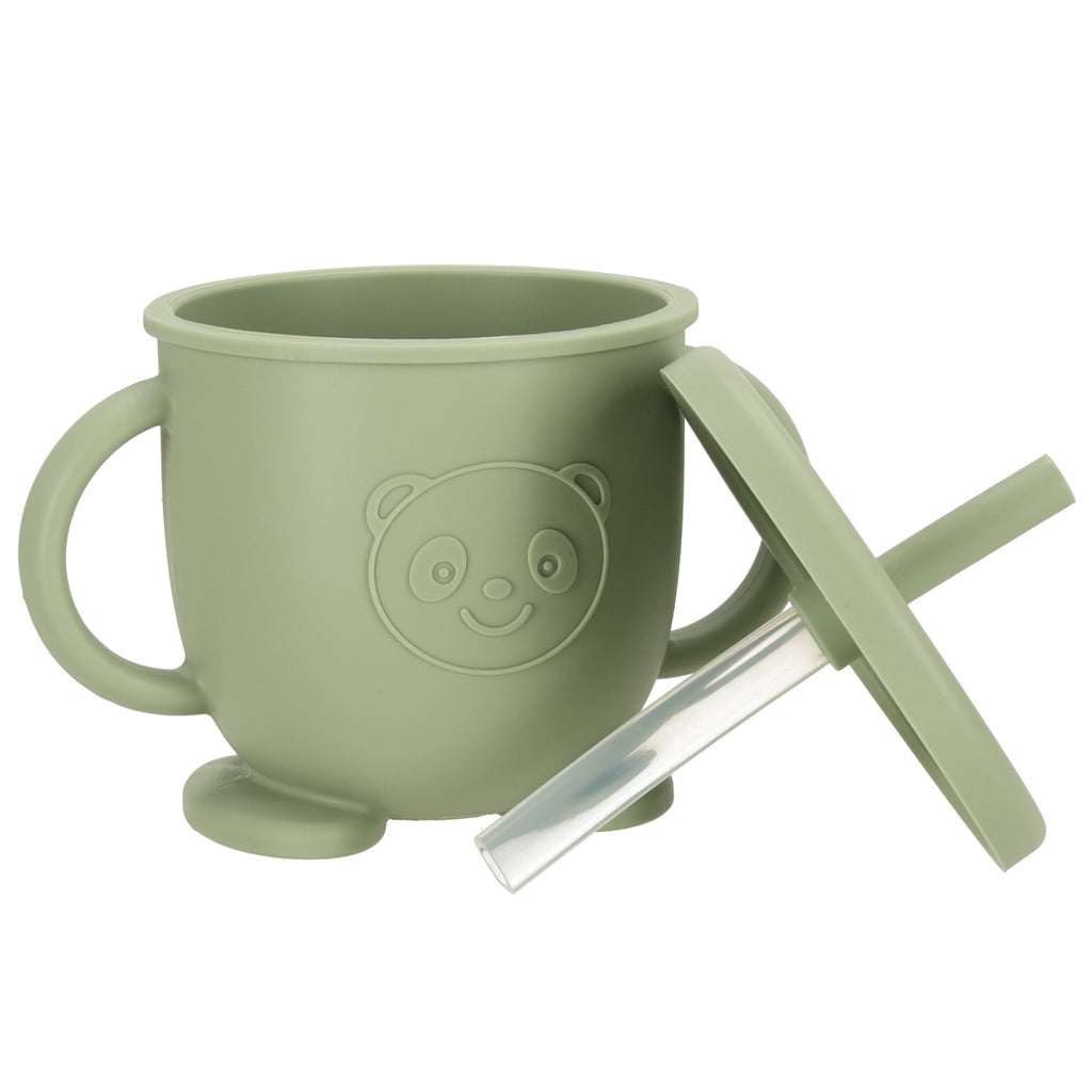 Silikonowy zestaw do karmienia Green Owl – 8 elementów