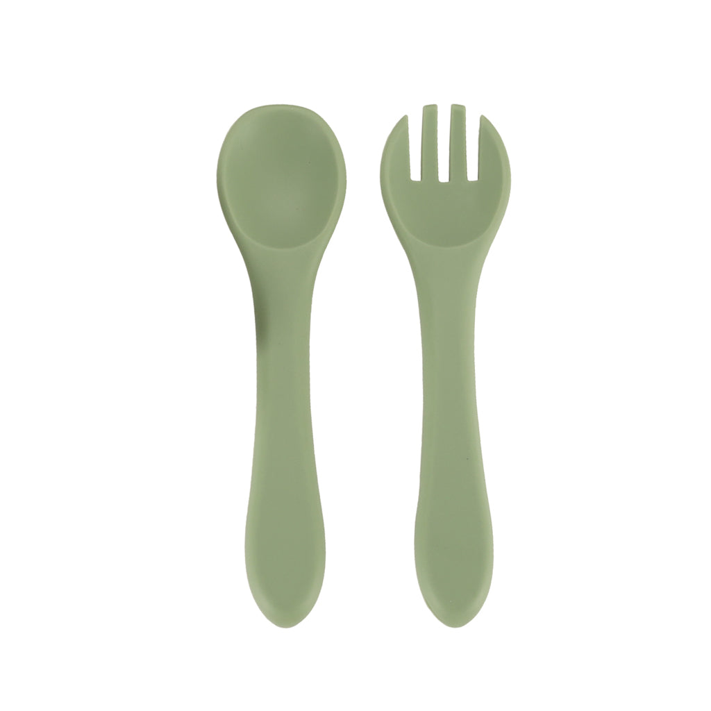 Silikonowy zestaw do karmienia Green Owl – 8 elementów