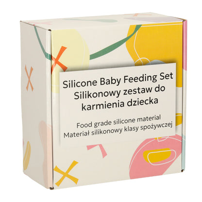 Silikonowy zestaw do karmienia Green Owl – 8 elementów