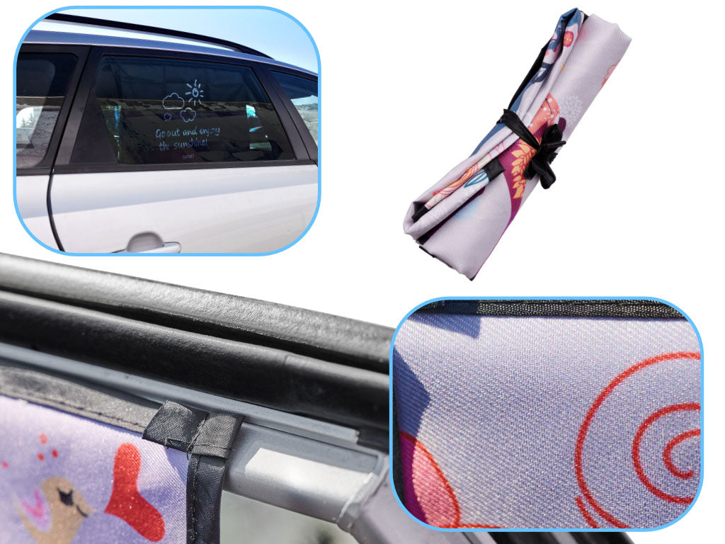 Magnetic Car Window Sun Shade Deer UV Protection Curtain