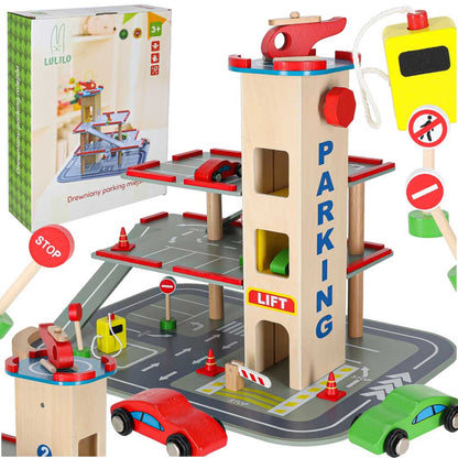 Wielopoziomowy drewniany parking miejski LULILO Benino