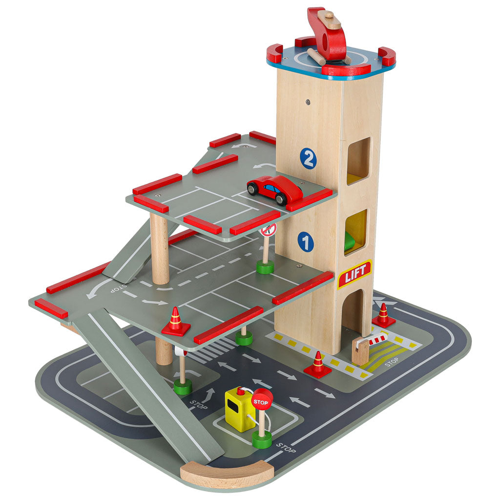 Wielopoziomowy drewniany parking miejski LULILO Benino