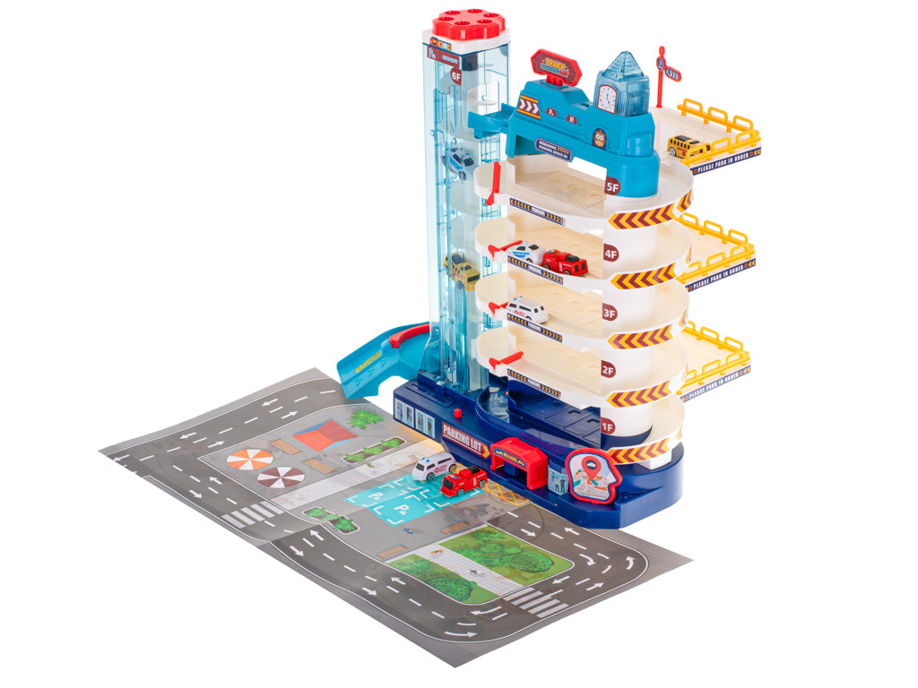 5-Level Parking Garage with Electric Elevator & 8 Cars