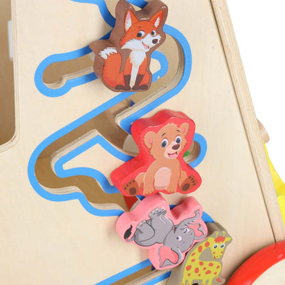 Wooden Baby Walker with Activity Cube 6-in-1