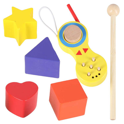 Wooden Baby Walker with Activity Cube 6-in-1