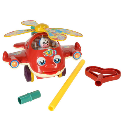 Kids Push Along Airplane Toy with Sound & Spinning Propellers