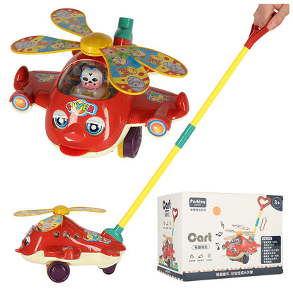 Kids Push Along Airplane Toy with Sound & Spinning Propellers