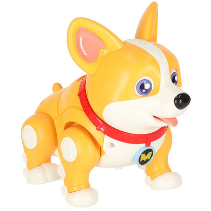 Interaktywna zabawka dla psa Corgi z podświetlanymi uszami, muzyką i funkcją chodzenia