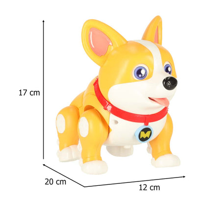 Interaktywna zabawka dla psa Corgi z podświetlanymi uszami, muzyką i funkcją chodzenia