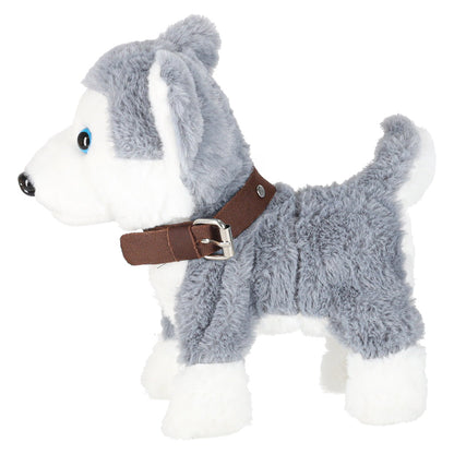 Interactive Husky Walking Dog Toy with Leash – Barking Plush Puppy