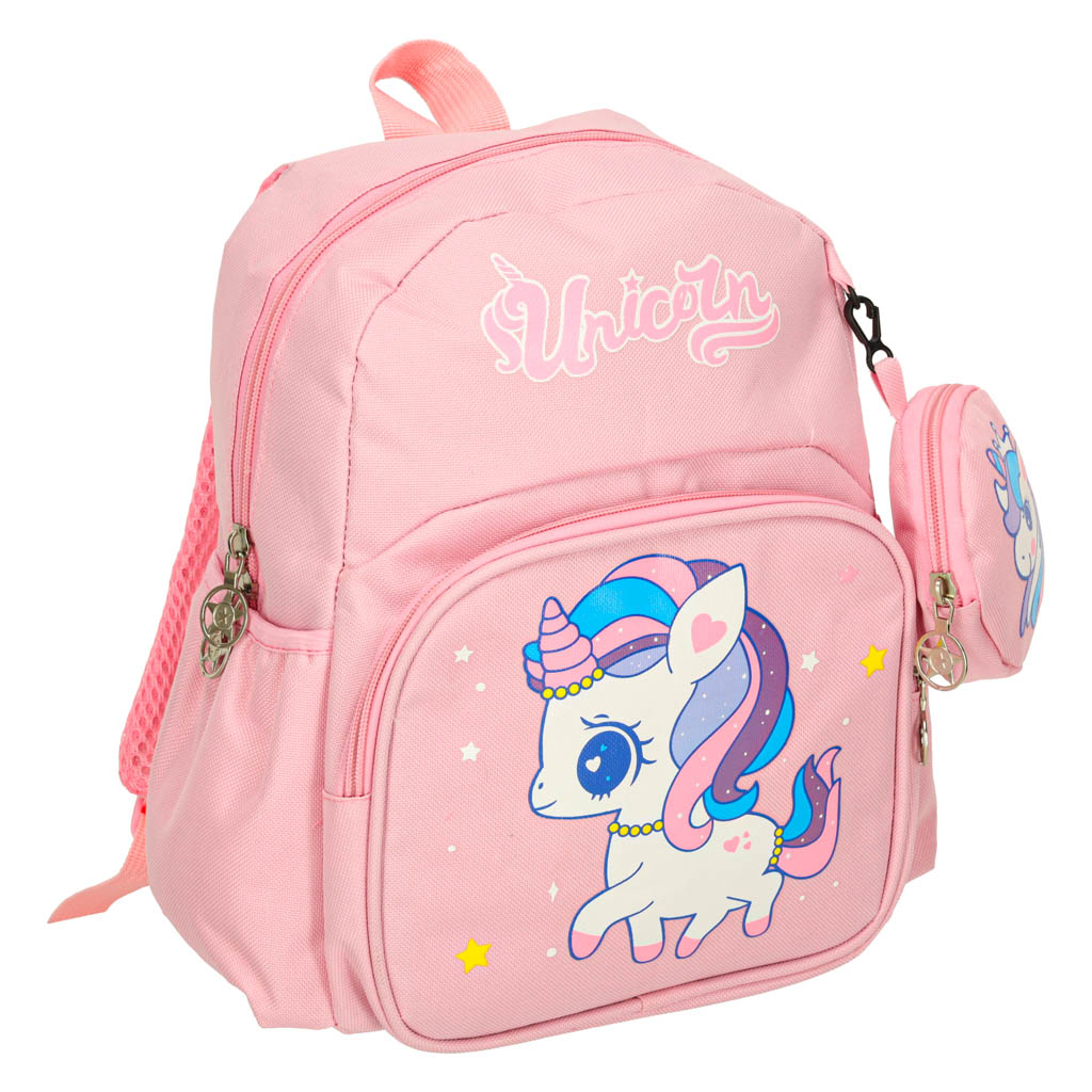 Kids Unicorn Backpack – Pink Preschool Backpack with Front Pouch