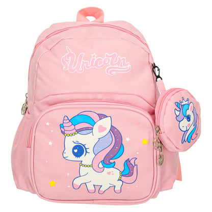 Kids Unicorn Backpack – Pink Preschool Backpack with Front Pouch