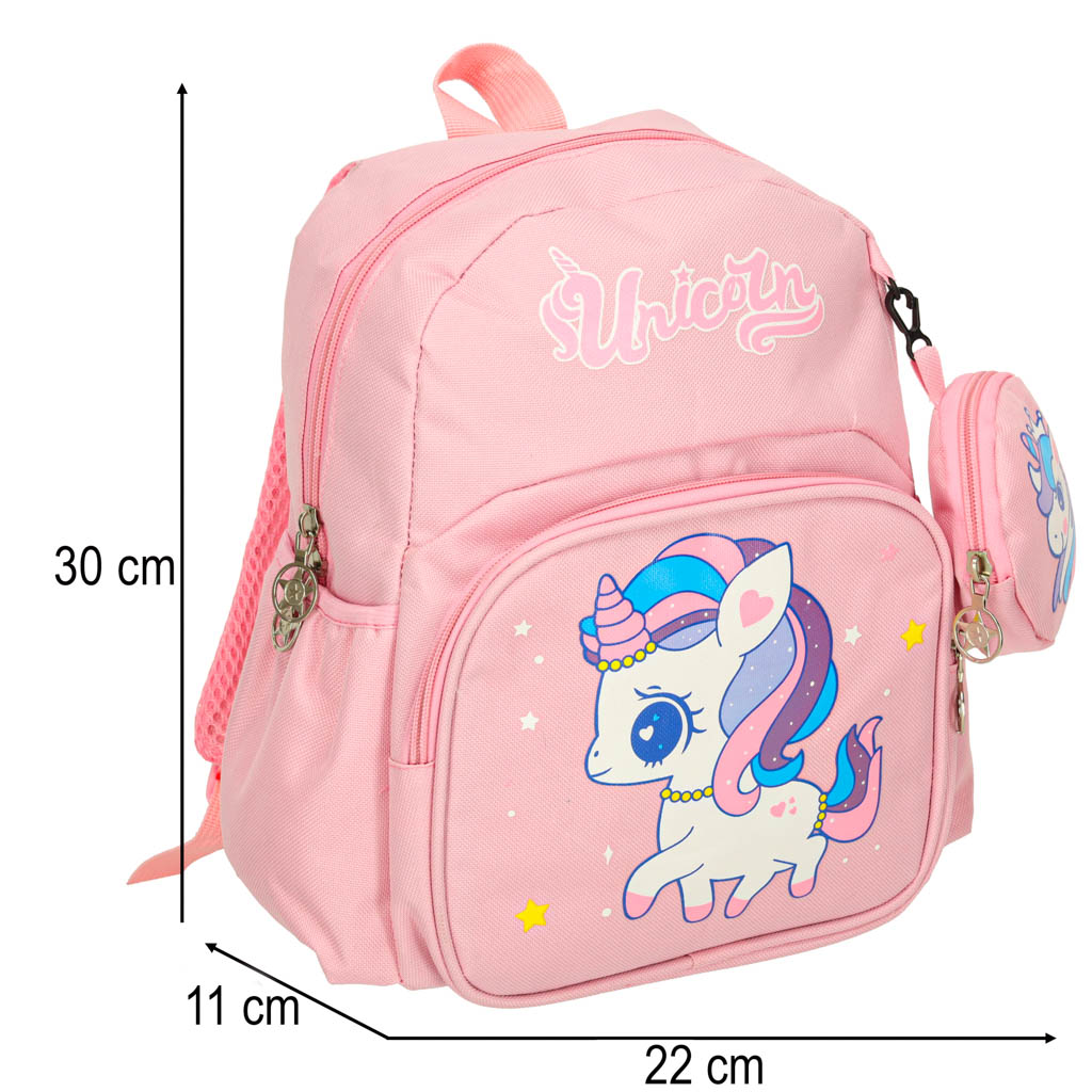 Kids Unicorn Backpack – Pink Preschool Backpack with Front Pouch