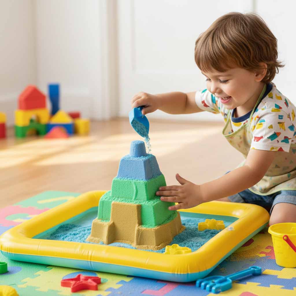 Inflatable Sandbox & Water Play Tray 2-in-1