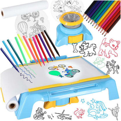 Kids Drawing Projector Table Set with 72 Templates