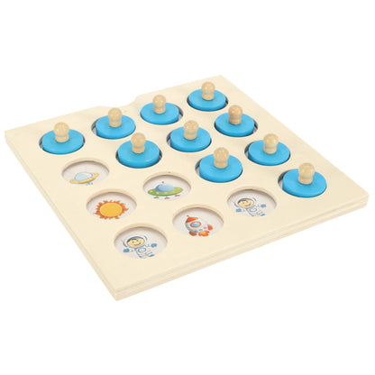 Wooden Memory Matching Game – Educational Puzzle Board with Cards