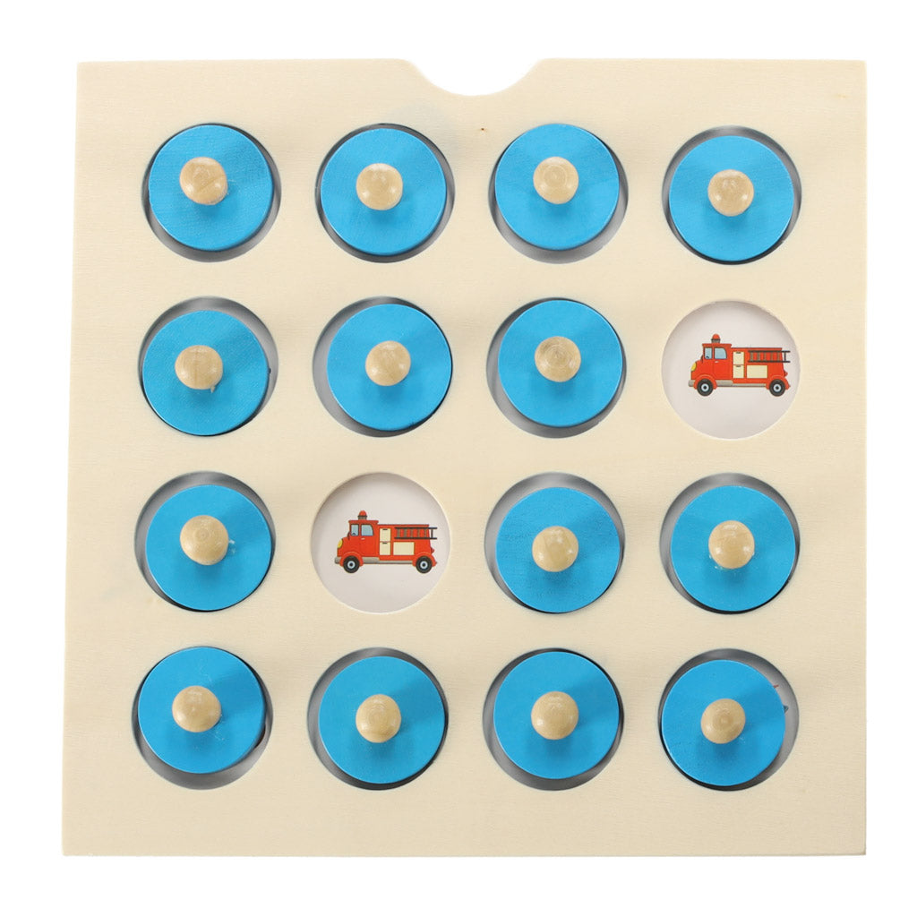 Wooden Memory Matching Game – Educational Puzzle Board with Cards