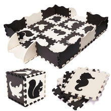 Piankowa mata edukacyjna puzzle 114 × 114 cm – 25-częściowa mata podłogowa z pianki EVA