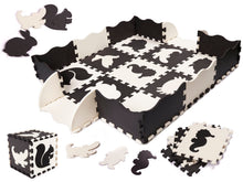 Piankowa mata edukacyjna puzzle 114 × 114 cm – 25-częściowa mata podłogowa z pianki EVA