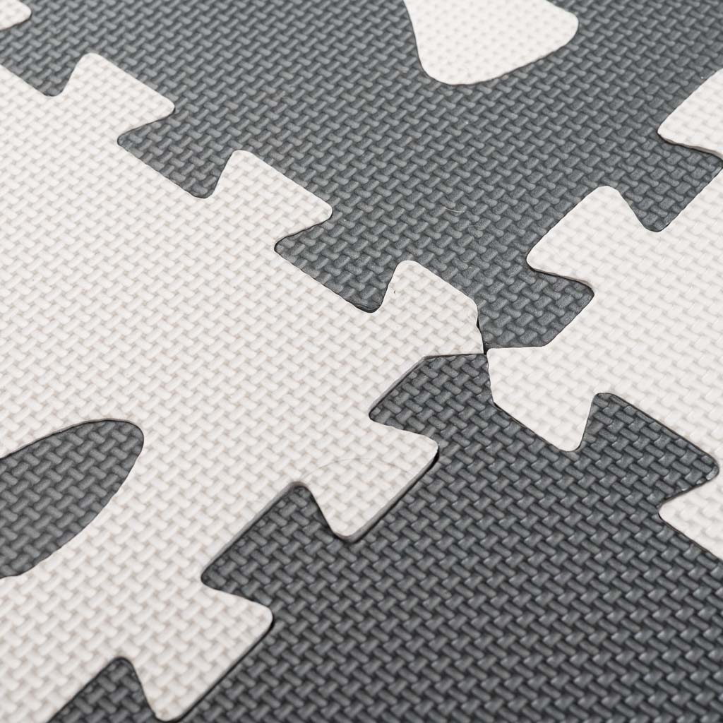 Gray Animal Foam Puzzle Play Mat 85 × 85 cm – 9-Piece EVA Mat