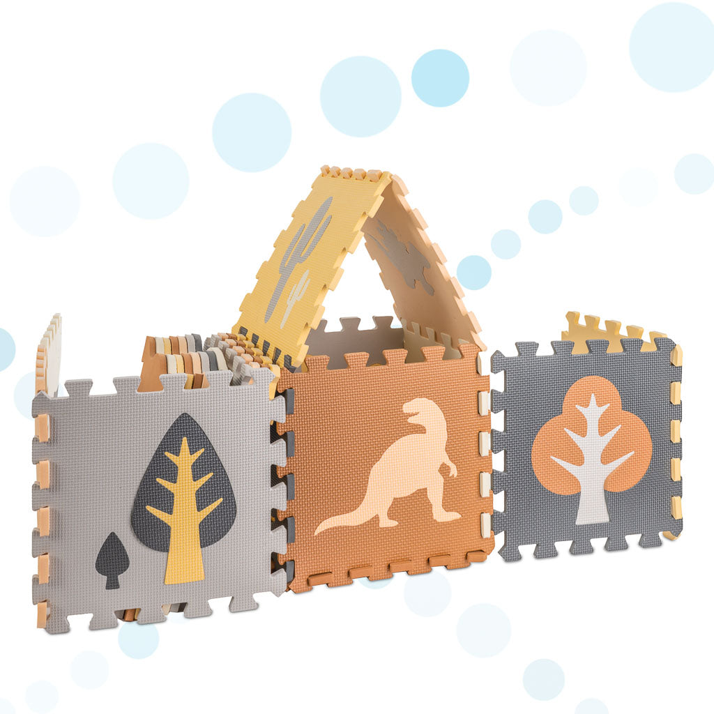 Piankowe puzzle podłogowe Dinozaury – 36 elementów dla dzieci 3+