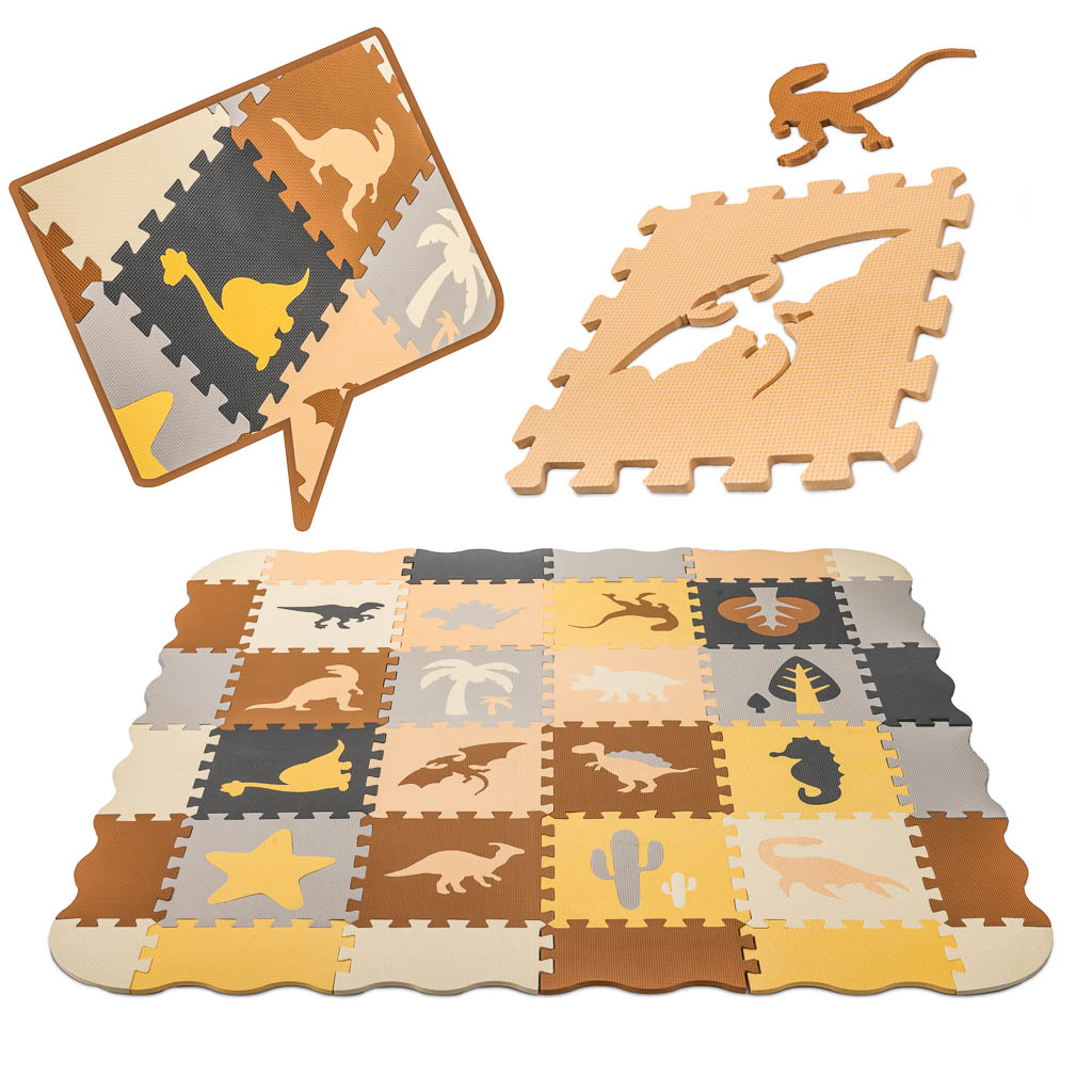 Piankowe puzzle podłogowe Dinozaury – 36 elementów dla dzieci 3+