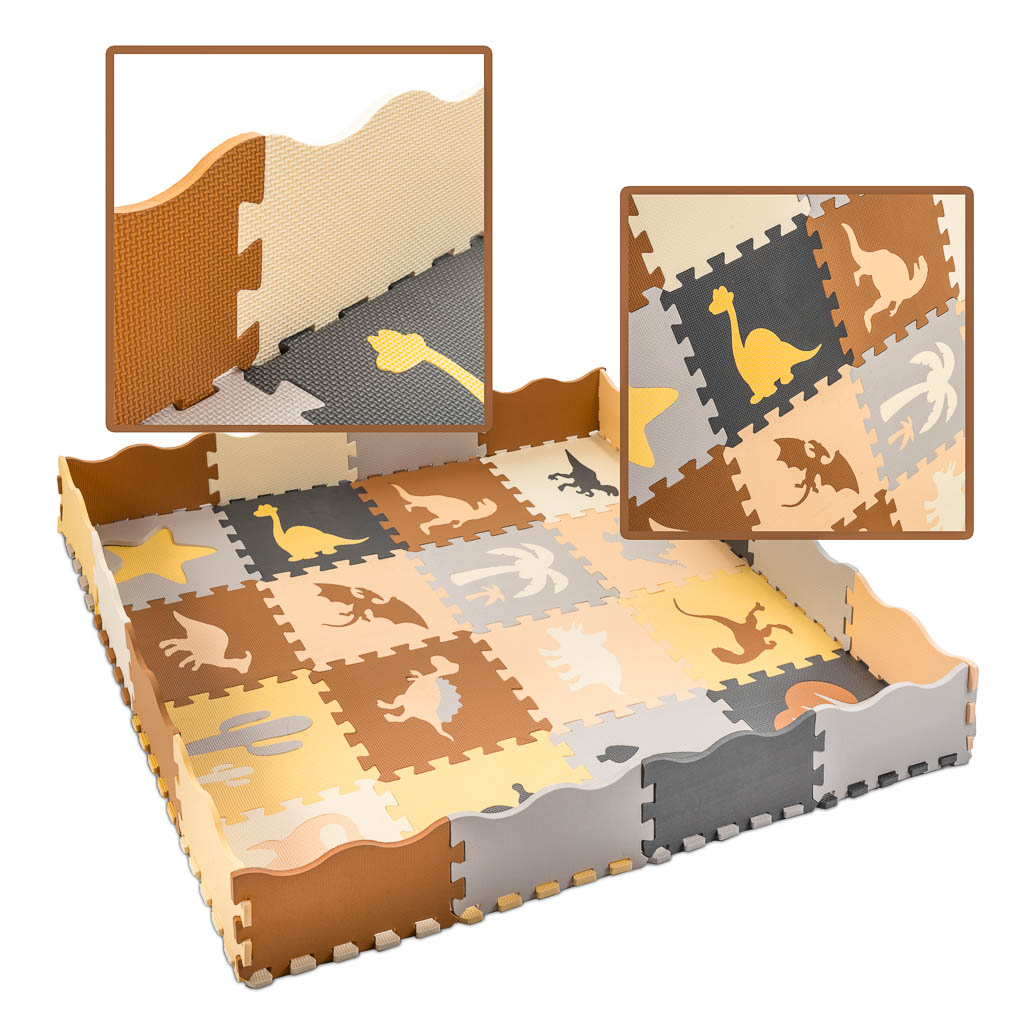 Piankowe puzzle podłogowe Dinozaury – 36 elementów dla dzieci 3+