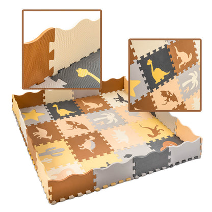 Piankowe puzzle podłogowe Dinozaury – 36 elementów dla dzieci 3+