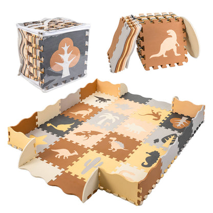 Piankowe puzzle podłogowe Dinozaury – 36 elementów dla dzieci 3+