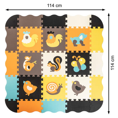 Animal Foam Puzzle Play Mat 114 × 114 cm – 25-Piece EVA Mat