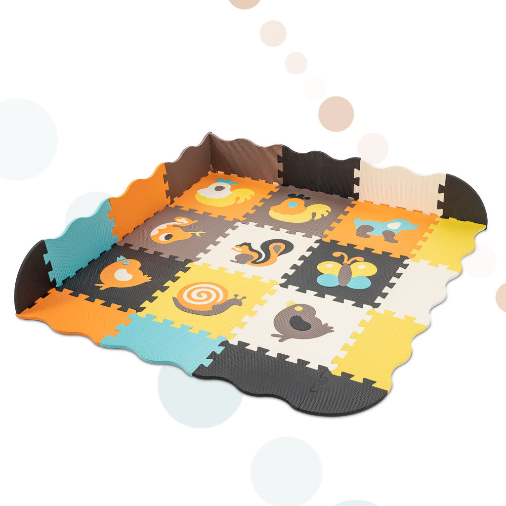 Animal Foam Puzzle Play Mat 114 × 114 cm – 25-Piece EVA Mat