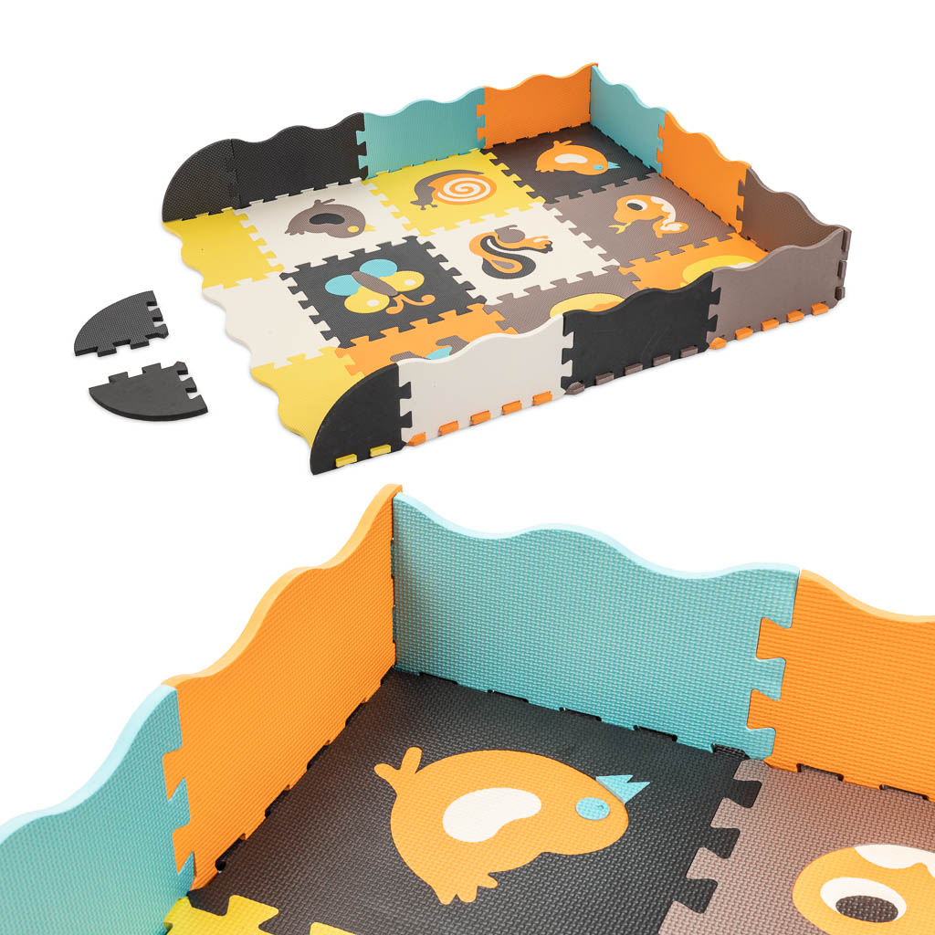 Animal Foam Puzzle Play Mat 114 × 114 cm – 25-Piece EVA Mat