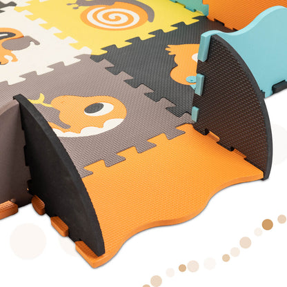 Animal Foam Puzzle Play Mat 114 × 114 cm – 25-Piece EVA Mat