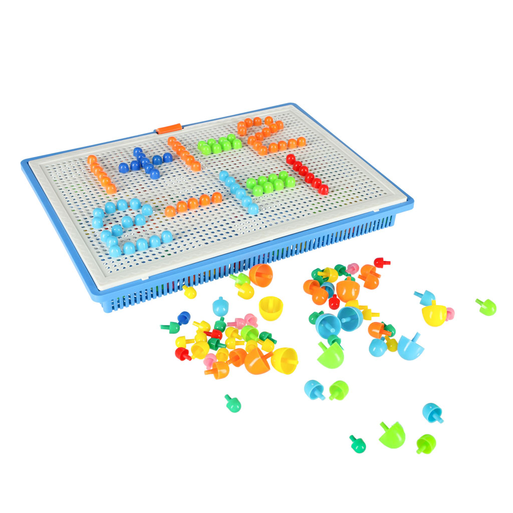 Mushroom Peg Puzzle Mosaic Set for Kids – 296 Pieces