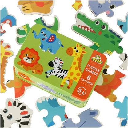 Edukacyjne puzzle ze zwierzętami – gra pamięciowa