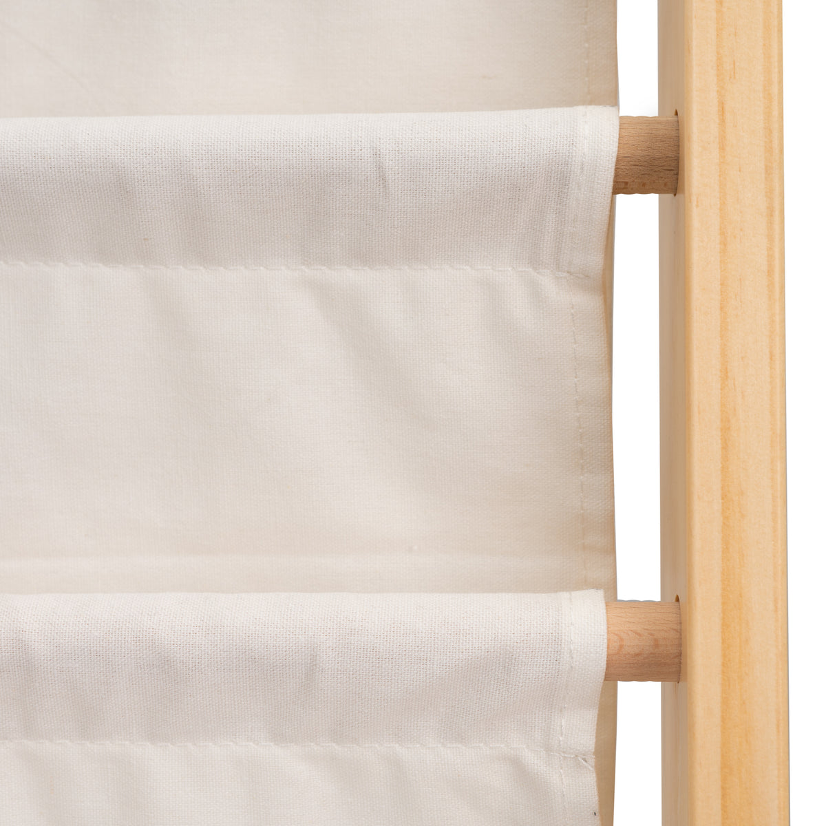 Montessori Kids Wooden Bookshelf with 6 Fabric Pockets