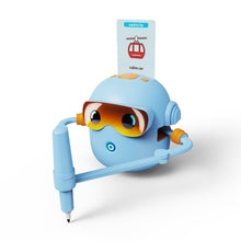 Robot do rysowania STEM dla dzieci – 100 kart edukacyjnych – Niebieski