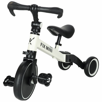 Rowerek biegowy Trike Fix Mini 3w1 z pedałami – biały