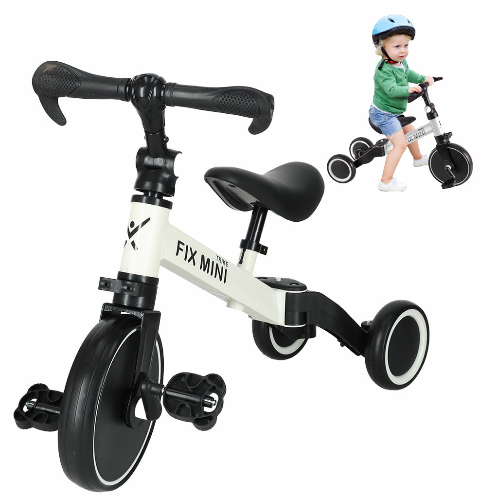 Rowerek biegowy Trike Fix Mini 3w1 z pedałami – biały