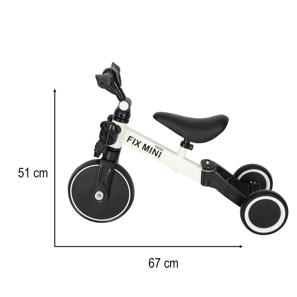 Rowerek biegowy Trike Fix Mini 3w1 z pedałami – biały