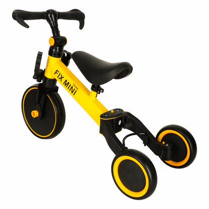 Rowerek biegowy i trójkołowy Trike Fix Mini 3w1 – żółty