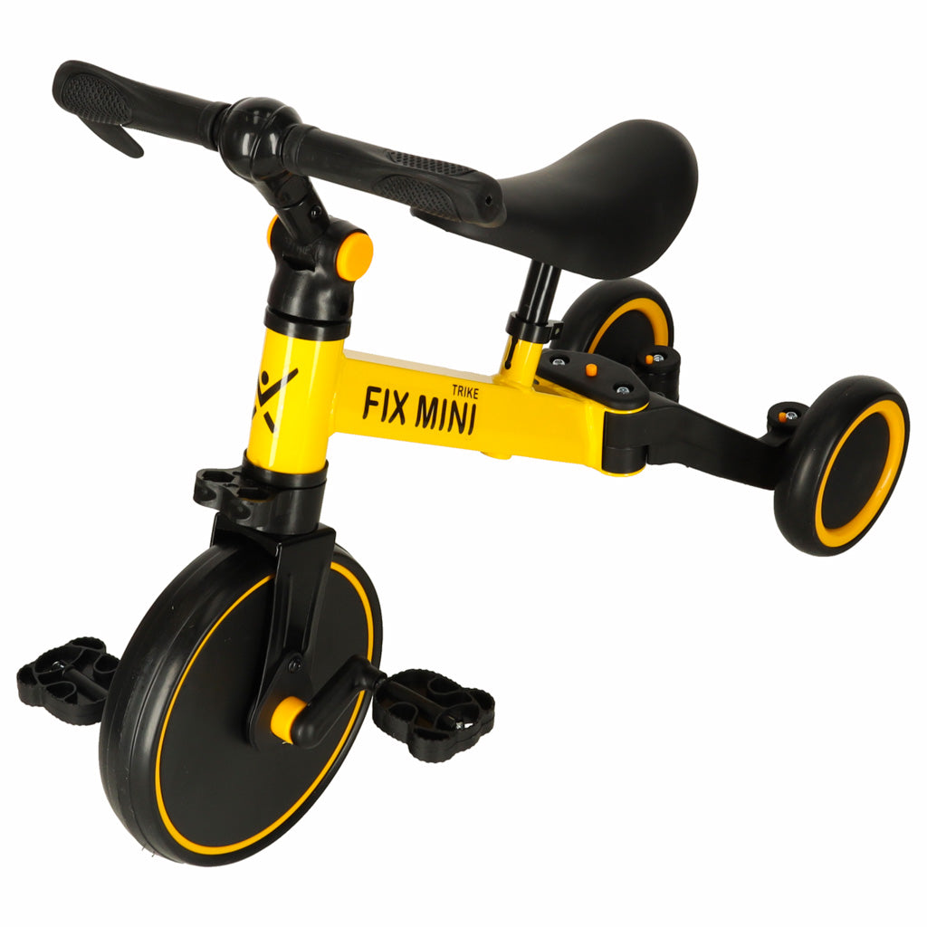 Rowerek biegowy i trójkołowy Trike Fix Mini 3w1 – żółty