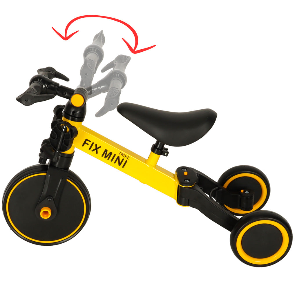 Rowerek biegowy i trójkołowy Trike Fix Mini 3w1 – żółty