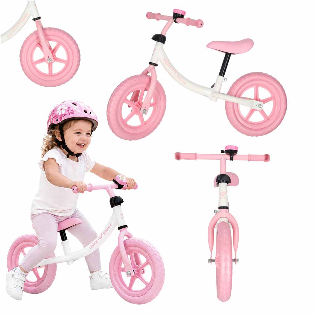 Rowerek biegowy dla dzieci TRIKE FIX 2+ – różowy